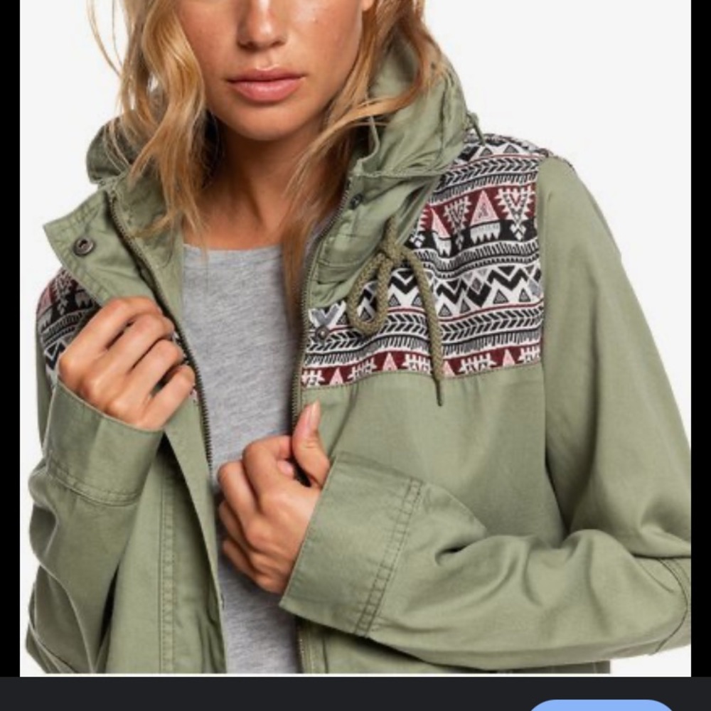 ROXY womens winter cloud lightweight hooded jacket anorak utility coat L… - Picture 2 of 10